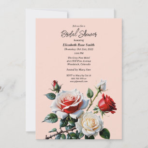 Convites Lindos rosas rosa branco vermelho chuveiro de noiv