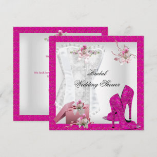 Convites Lindos Saltos Altos de Noiva Branco Rosa Corset