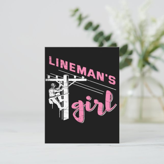 Convites Lineman's Girl | Canvas mecânica (Em pé/Frente)