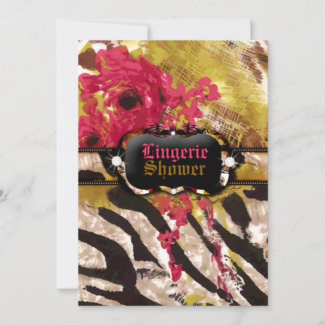 Convites Lingerie 311-Tigrese/Rosa zebra (Frente)