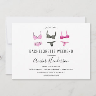 Convites Lingerie Bachelorette Itinerary