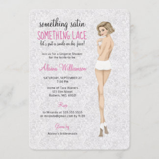 Convites Lingerie de de rendas em Chá