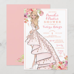 Convites Lingerie Glam Bride Panquecas e Panquecas