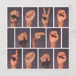 Convites Língua de Sinais Salve a Data