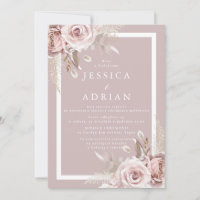 Linguagem de casamento de verniz rosa requintado