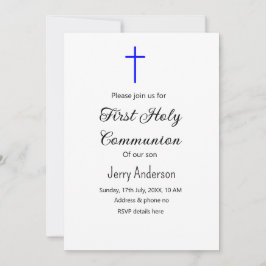 Convites Linha católica de primeira comunhão simples QR mín