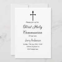 Linha católica de primeira comunhão simples QR mín