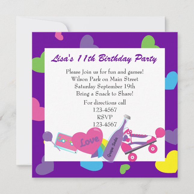 Convites Linha de anos 80 para Cima (Frente)