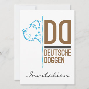 Convites Linha de logotipo do Great Dane