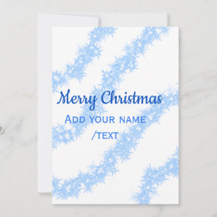 Convites Linhas brilhantes de natal alegre azul adiciona no