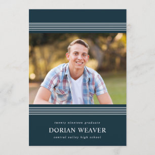 Convites Linhas clássicas  Escuro  Festa de formatura de f