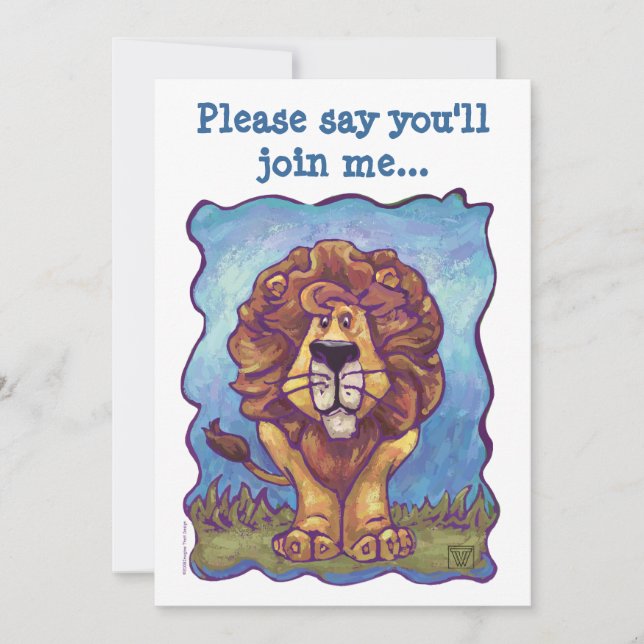 Convites Lion Party Center (Frente)