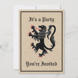 Convites Lion Rampant Sable