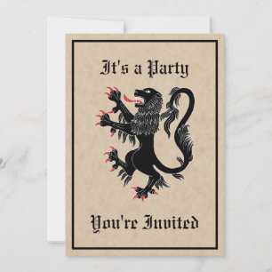 Convites Lion Rampant Sable