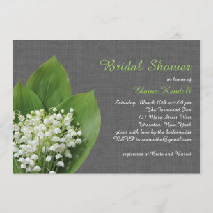 Convites Lírio da serapilheira das cinzas do chá de panela