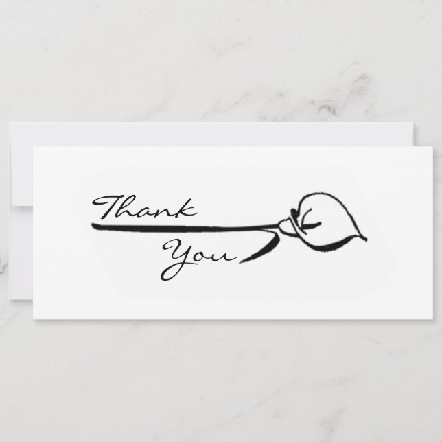 Convites Lírio de Calla Obrigado (Frente)