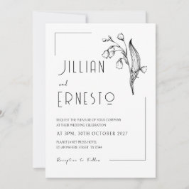 Convites Lírio do Vale || Frente e Verso Brancos