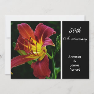 Convites lírio tigre vermelho roxo flor casamento aniversár