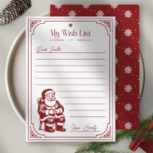 Convites Lista de Desejos do Papai Noel de Natal