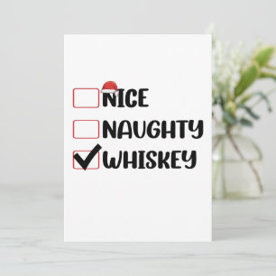 Convites Lista de Natal do Papai Noel Whisky Malvado Bom