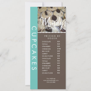 Convites Lista de Preços de Panfletos de Cupcakes de Padari