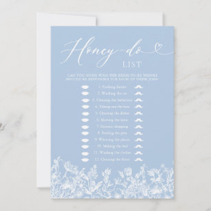 Convites Lista de Tarefas Honey Do Floral Azul Empoeirado p