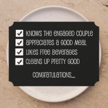 Lista de verificação engraçada de padrinhos de cas