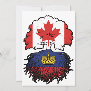 Convites Listenstaine Liechtenstein Canadá Árvore canadiana