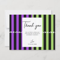 Listra de Halloween Verde Roxo e Preto Obrigado