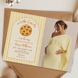 Convites Listras Amarelas Pequeno Bolo De Rosto Baby Shower