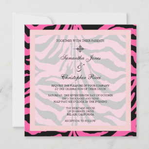 Convites Listras de zebra/totalmente personalizáveis