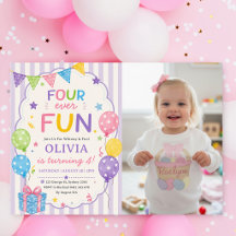 Listras Divertidas Coloridas Foto de Aniversário p