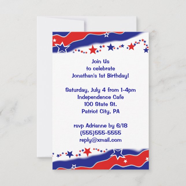 Convites Listras e Estrelas (Frente)