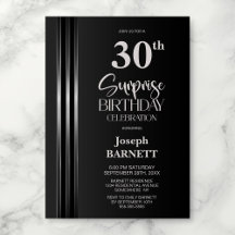 Listras Prateadas Preto Cinza 30º Aniversário Surp