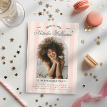 Listras Preppy Aniversário de 30 anos Foto Rosa