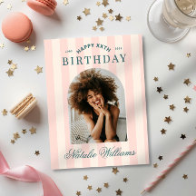 Listras Preppy Aniversário de 30 anos Foto Rosa 