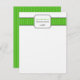 Convites Listras verdes clássicas da escrivaninha (Frente/Verso)