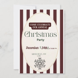 Convites Listras Vermelhas Natal
