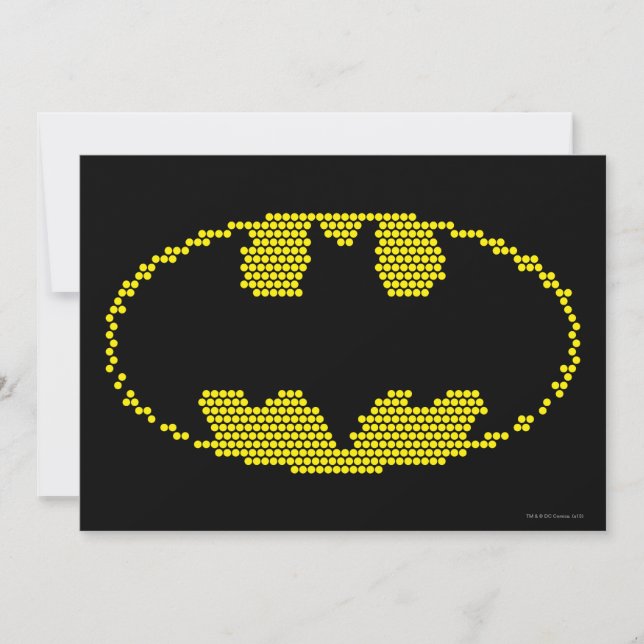 Convites Lite-Brite Bat Emblem (Frente)