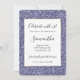 Convites Lítima Dourada Roxa