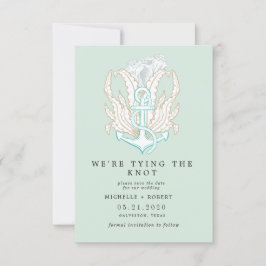 Convites litoral elegante Foto Salvar a Data