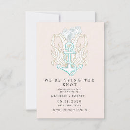 Convites litoral elegante Foto Salvar a Data