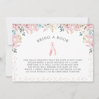 Convites Little Ballerina Traga um Livro