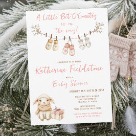 Convites Little Bit Of Country Winter Boho Baby Girl Shower