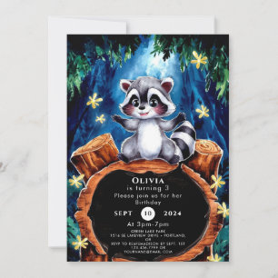 Convites Little Boho Raccoon Birthday