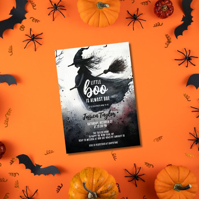 Convites Little Boo é Quase Vencida Vassoura-de-bruxa (Criador carregado)