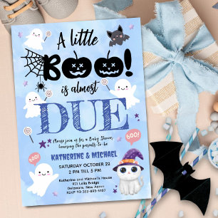 Convites Little Boo está quase para NASCER Chuvada de Bebê