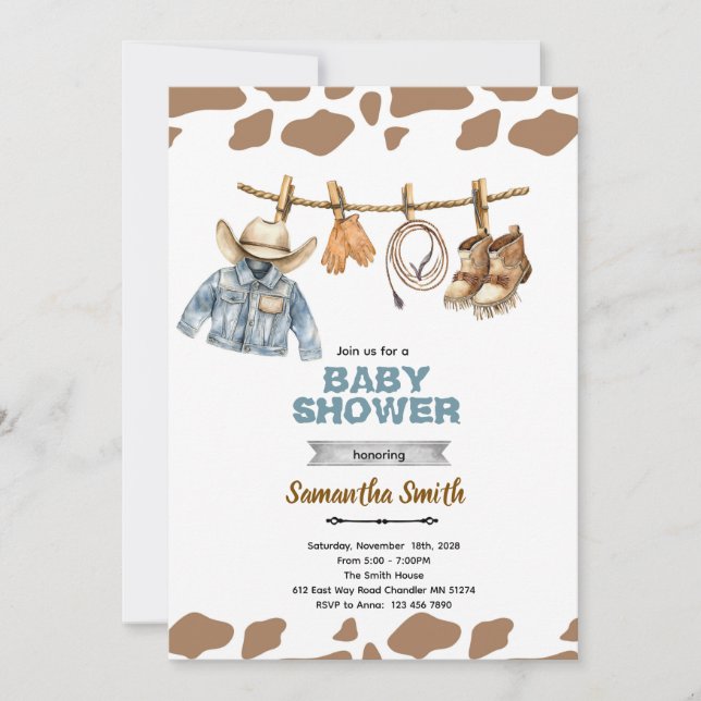 Convites Little Camper Baby Shower Invitation (Frente)