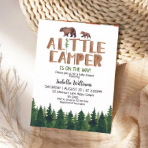 Little Camper Bear Woodland Boy Baby Shower