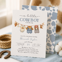 Convites Little Cowboy Western Baby Shower